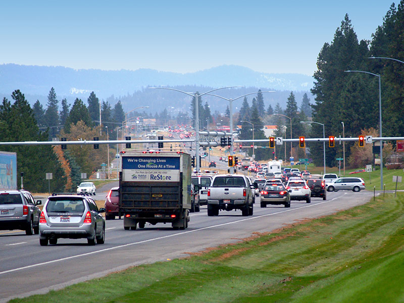 View of congested traffic along the study area.